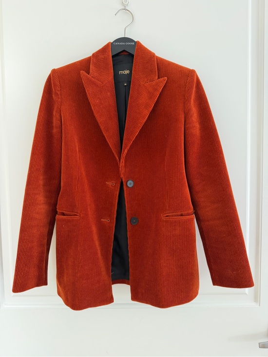 Maje Jackets & Blazers - Maje Caramel Corduroy Blazer Size 36 EU / US 2